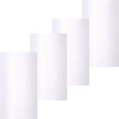 4x rollen glitter tule decoratie stof wit 15 cm breed x 9 meter lang - Glitterstof voor oa bruiloften/communie