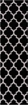 Magic Floor - Tapijt Gabardin - Vloerkleed - Zwart - Polyester - (300x80cm)