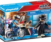 Playmobil City Action Politiefiets: achtervolging