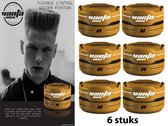 6x Haar Styling Wax Men - Vanta  150 ml. - Aqua Gold - frisse geur - Fire fixation  (6stuks)