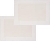 Set van 10x stuks placemats wit/ivoor - texaline - 50 x 35 cm - Onderleggers