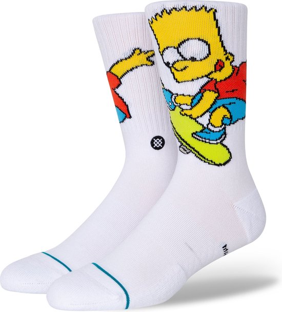 Stance Bart Simpson Crew Infiknit Sneaker Sokken - White - Maat 38-42