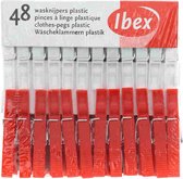 Ibex wasknijpers 48 stuks plastic