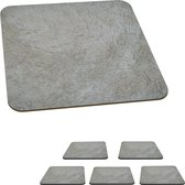 Onderzetters voor glazen - Muur - Cement - Grijs - Beton - 10x10 cm - Glasonderzetters - 6 stuks