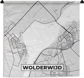 Wandkleed - Wanddoek - Wolderwijd - Stadskaart - Nederland - Kaart - Plattegrond - 180x180 cm - Wandtapijt