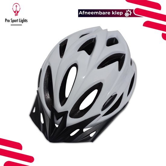 Fietshelm volwassenen Wit - Heren/Dames - Medium 52/58cm