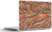 Laptop sticker - 10.1 inch - Bladeren - Patronen - Mozaïek - 25x18cm - Laptopstickers - Laptop skin - Cover