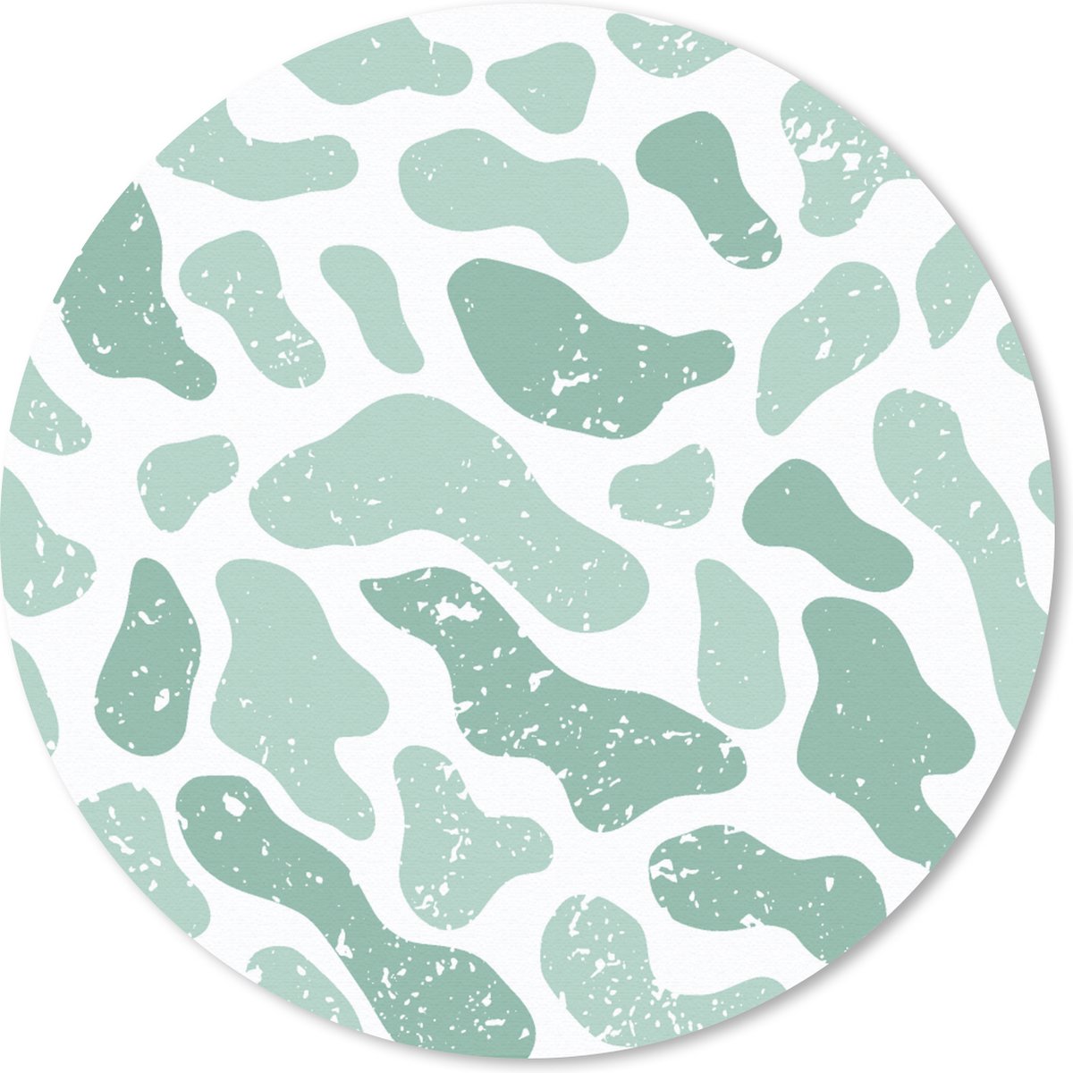 Muismat rond 30x30 cm - Mousepad Abstract - Verf - Patroon - Grijs - Dierenprint - Ronde muismatten