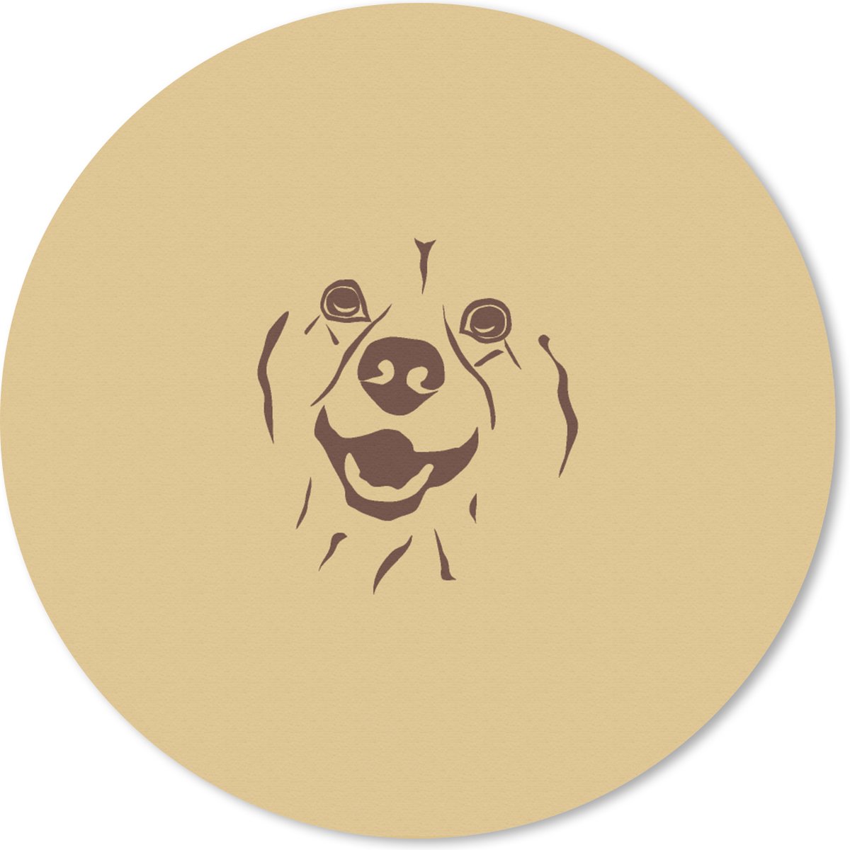 Muismat rond 20x20 cm - Mousepad Hond - Vintage - Patroon - Jongens - Ronde muismatten