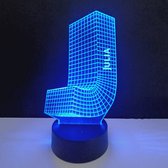 3D LED Lamp - Letter Met Naam - Julia