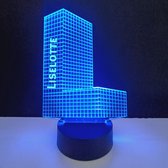 3D LED Lamp - Letter Met Naam - Liselotte