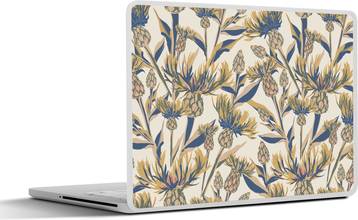 Laptop sticker - 14 inch - Bloemen - Patroon - Design - Natuur - 32x5x23x5cm - Laptopstickers - Laptop skin - Cover