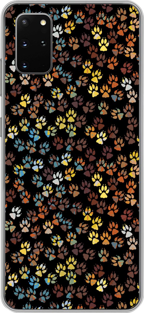 Telefoonhoesje Geschikt voor Samsung Galaxy S20 Plus hoesje - Patronen - Honden - Poten - Jongens - Meisjes - Kinderen - Kind - Siliconen Telefoonhoesje Telefoonhoesje