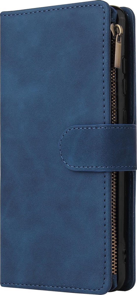 Bookcase Geschikt voor Samsung Galaxy A72 - Blauw- Portemonnee hoesje