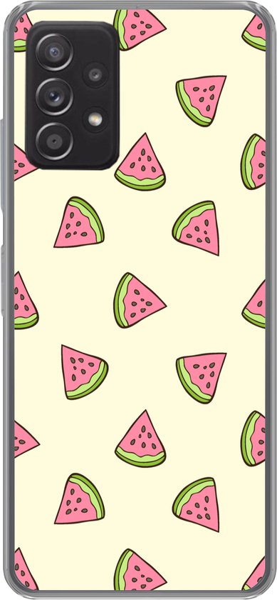 Samsung Galaxy A53 5G hoesje - Design - Patroon - Watermeloen - Siliconen Telefoonhoesje -