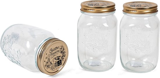 mkken Trnkflasche 4er Set Glasflasche 1 Lter mt Bügelverschluss mt