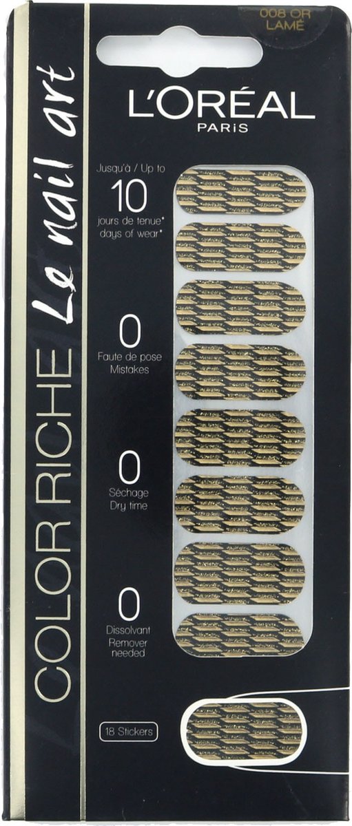 Goedkoopste L'Oreal Paris Color Riche Nail Art - 8 Or Lame - Nagelstickers