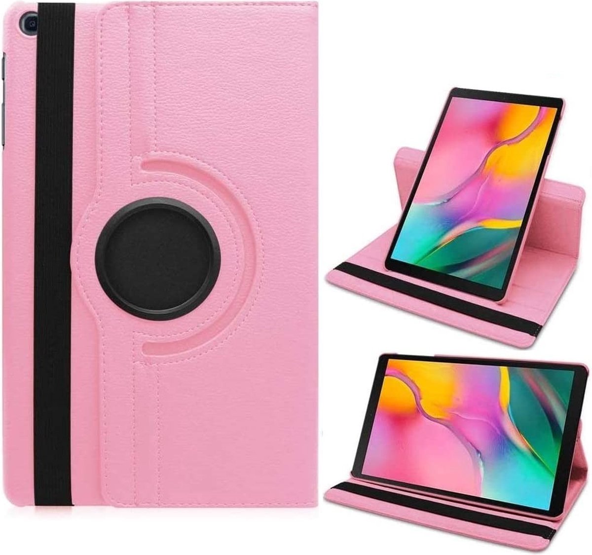 Draaibare Bookcase - Geschikt voor Samsung Galaxy Tab S6 Lite Hoes - 10.4 inch (2021, 2022) - Zacht Roze