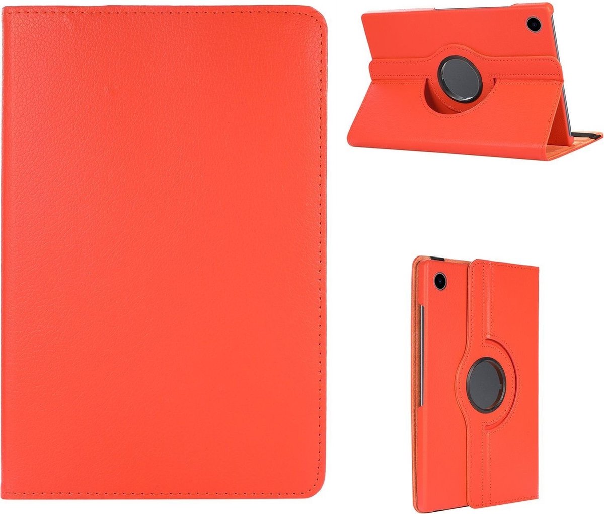 Draaibare Bookcase - Geschikt voor Samsung Galaxy Tab A8 Hoes - 10.5 inch (2021, 2022) - Oranje