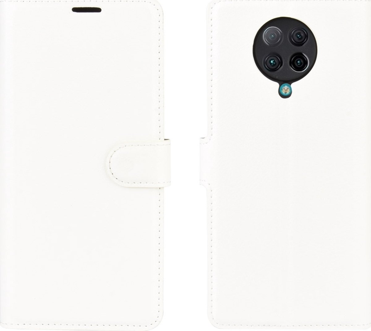 Mobigear Telefoonhoesje geschikt voor POCO F2 Pro Hoesje | Mobigear Classic Bookcase Portemonnee | Pasjeshouder voor 3 Pasjes | Telefoonhoesje voor Pinpas / OV Kaart / Rijbewijs - Wit