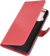 Mobigear Telefoonhoesje geschikt voor Motorola One Hyper Hoesje | Mobigear Classic Bookcase Portemonnee | Pasjeshouder voor 3 Pasjes | Telefoonhoesje voor Pinpas / OV Kaart / Rijbewijs - Rood