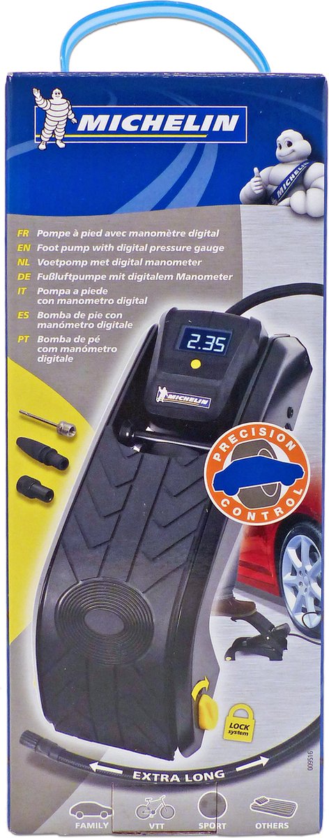 Michelin Voetpomp met Digitale Drukmeter - 7 bar | bol.com