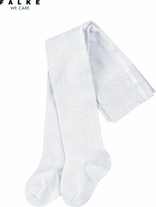 Witte FALKE maillot met subtiele structuur en ribbel boord.