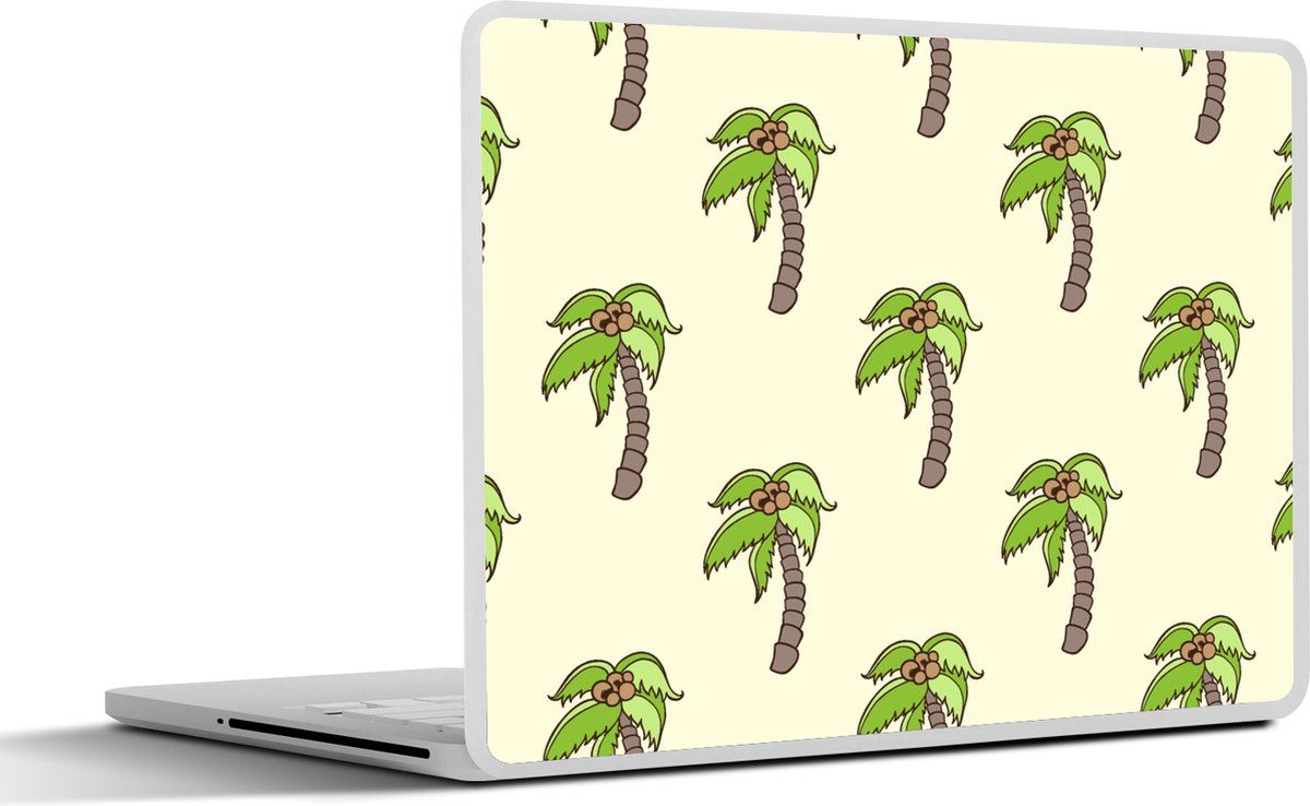 Laptop sticker - 15.6 inch - Palmboom - Patronen - Kokosnoot - Tropisch - 36x27,5cm - Laptopstickers - Laptop skin - Cover