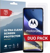 Rosso Screen Protector Ultra Clear Duo Pack Geschikt voor Motorola Moto G51 | TPU Folie | Case Friendly | 2 Stuks