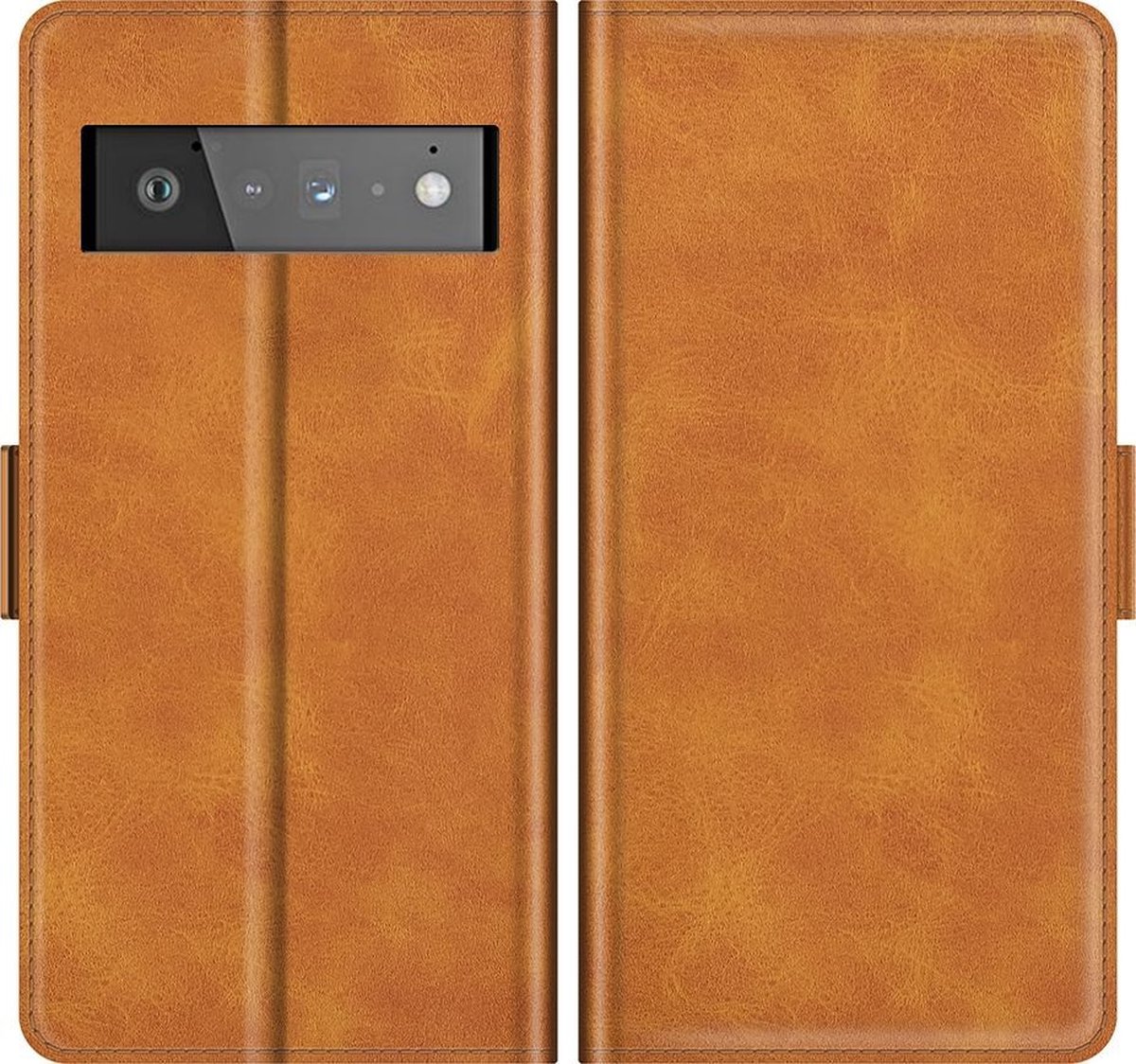 Mobigear Telefoonhoesje geschikt voor Google Pixel 6 Pro Hoesje | Mobigear Slim Magnet Bookcase Portemonnee | Pasjeshouder voor 3 Pasjes | Telefoonhoesje voor Pinpas / OV Kaart / Rijbewijs - Cognac