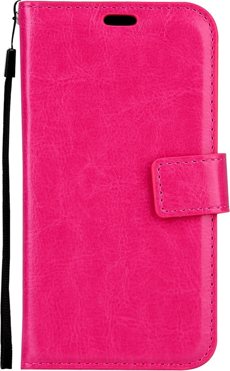 Mobigear Telefoonhoesje geschikt voor Samsung Galaxy A5 (2017) Hoesje | Mobigear Wallet Bookcase Portemonnee | Pasjeshouder voor 3 Pasjes | Telefoonhoesje voor Pinpas / OV Kaart / Rijbewijs - Magenta