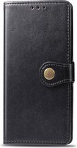 Mobigear Telefoonhoesje geschikt voor Samsung Galaxy A51 Hoesje | Mobigear Snap Button Bookcase Portemonnee | Pasjeshouder voor 3 Pasjes | Telefoonhoesje voor Pinpas / OV Kaart / Rijbewijs - Zwart