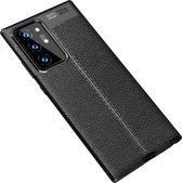 Mobigear Hoesje geschikt voor Samsung Galaxy Note 20 Ultra Telefoonhoesje Flexibel TPU | Mobigear Luxury Backcover | Galaxy Note 20 Ultra Case | Back Cover - Zwart