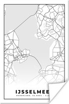 Affiche IJsselmeer - Carte - Carte - Plan de la ville - Pays- Nederland - 20x30 cm