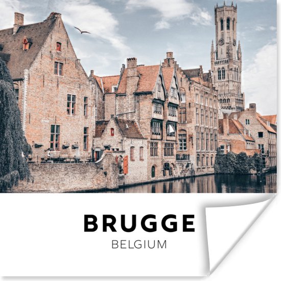 lekkage reactie . Poster Brugge - België - Huizen - 75x75 cm | bol.com