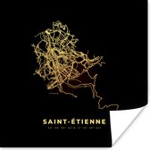 Affiche Saint Étienne – France – Plan - Plan de ville – Plan d'étage - 75x75 cm