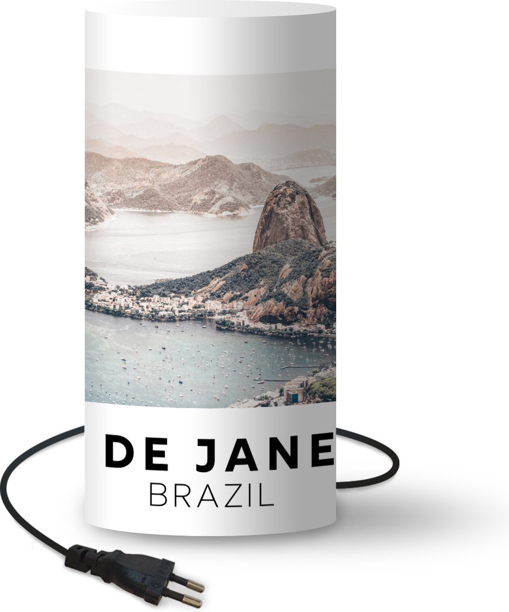 Lamp - Nachtlampje - Tafellamp slaapkamer - Brazilië - Zon - Natuur - 54 cm hoog - Ø24.8 cm - Inclusief LED lamp