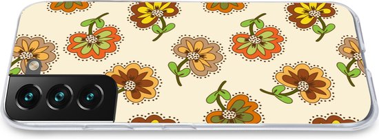 Coque Samsung Galaxy S22 Plus - Design - Fleurs - Rétro - Vintage - Coque de téléphone en Siliconen