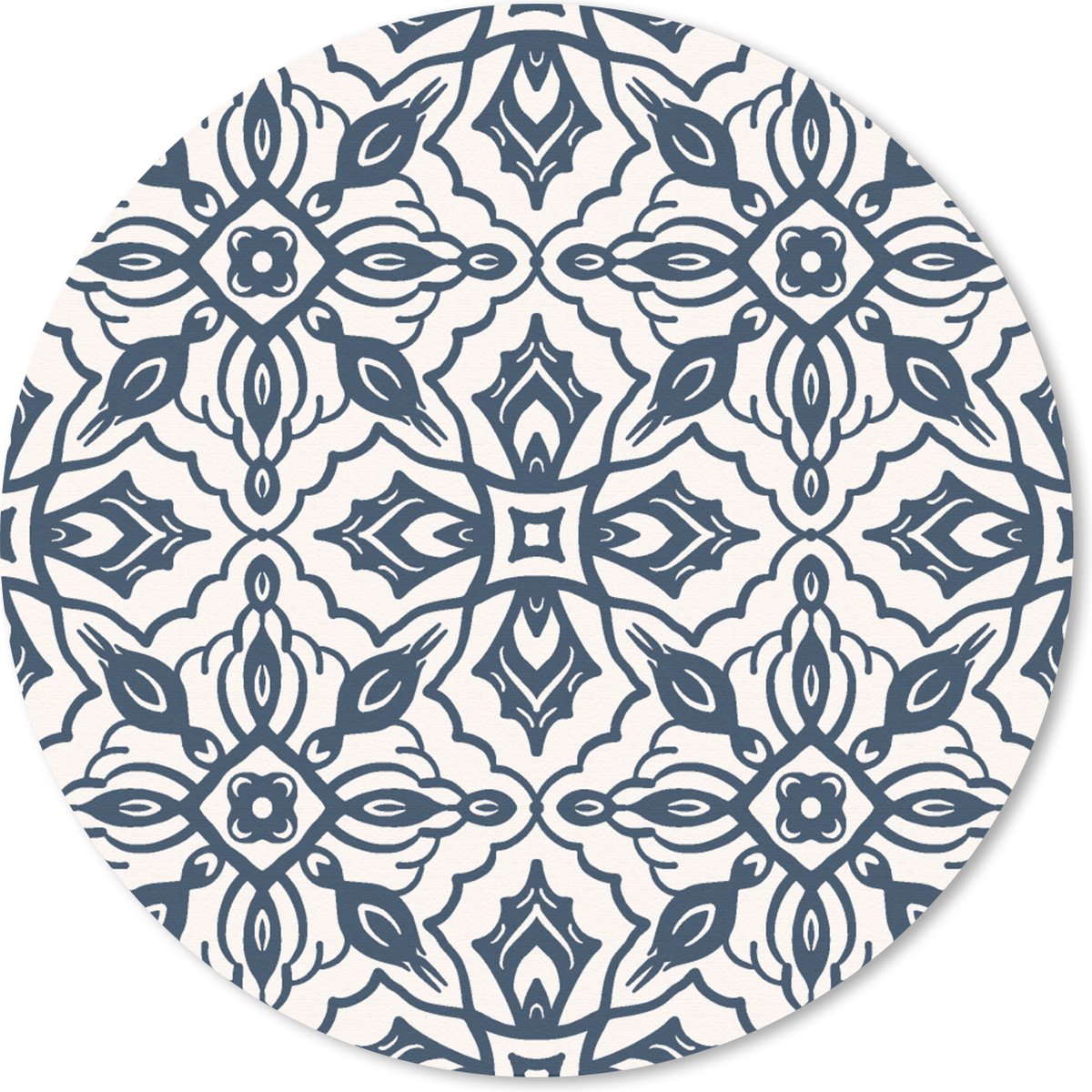 Muismat rond 40x40 cm - Mousepad Patronen - Mandala - Blauw - Ronde muismatten