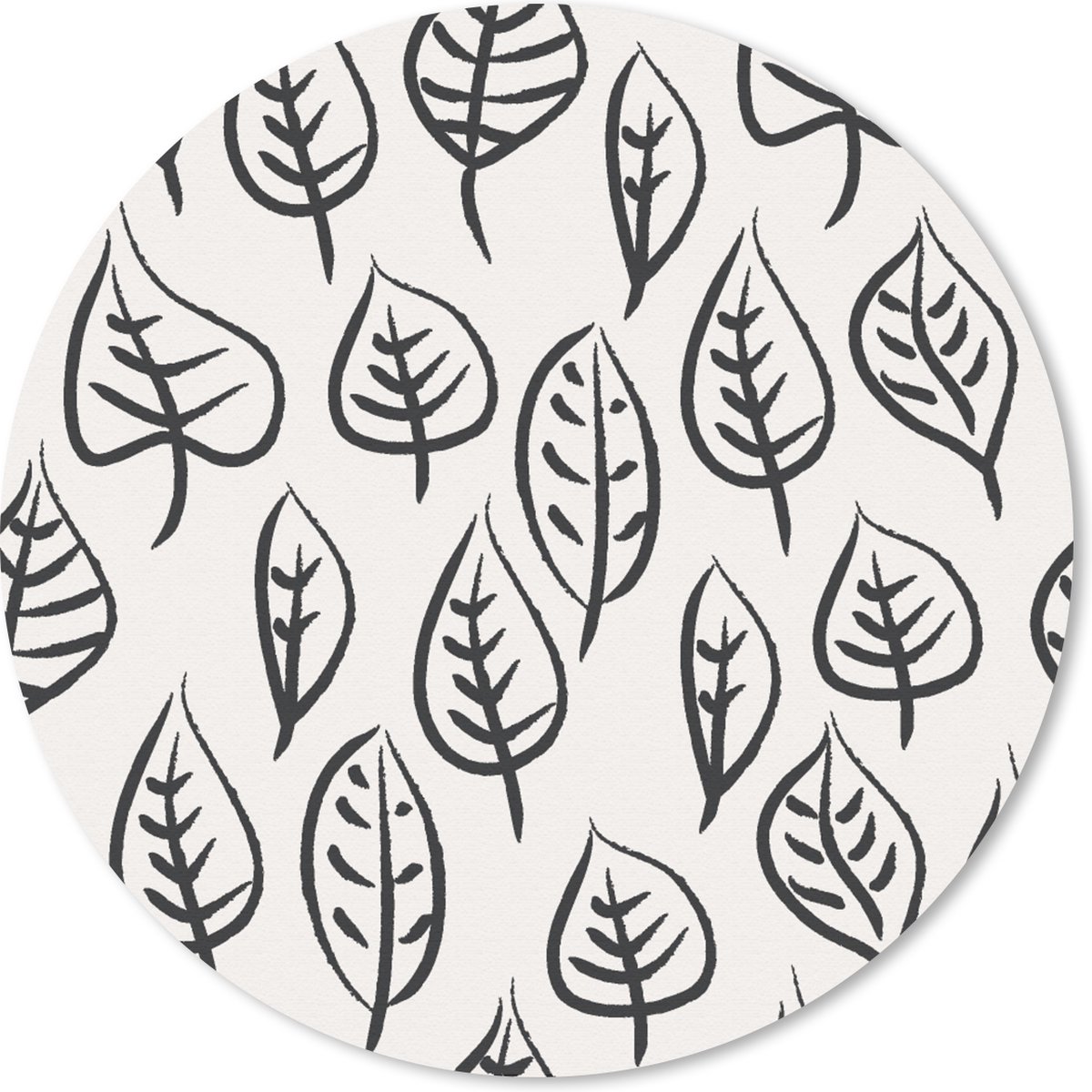Muismat rond 30x30 cm - Mousepad Patronen - Bladeren - Design - Ronde muismatten