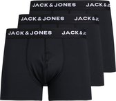 Jack & Jones Boxershorts Heren Microfiber Trunks JACBASE 3-Pack Zwart - Maat  S