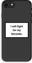 Case Company® - iPhone 8 hoesje - Fight for my fairytale - 100% Biologisch Afbreekbaar - Duurzaam - Biodegradable Soft Case - Milieuvriendelijke Print op Achterkant - Zwarte Zijkanten - Besch