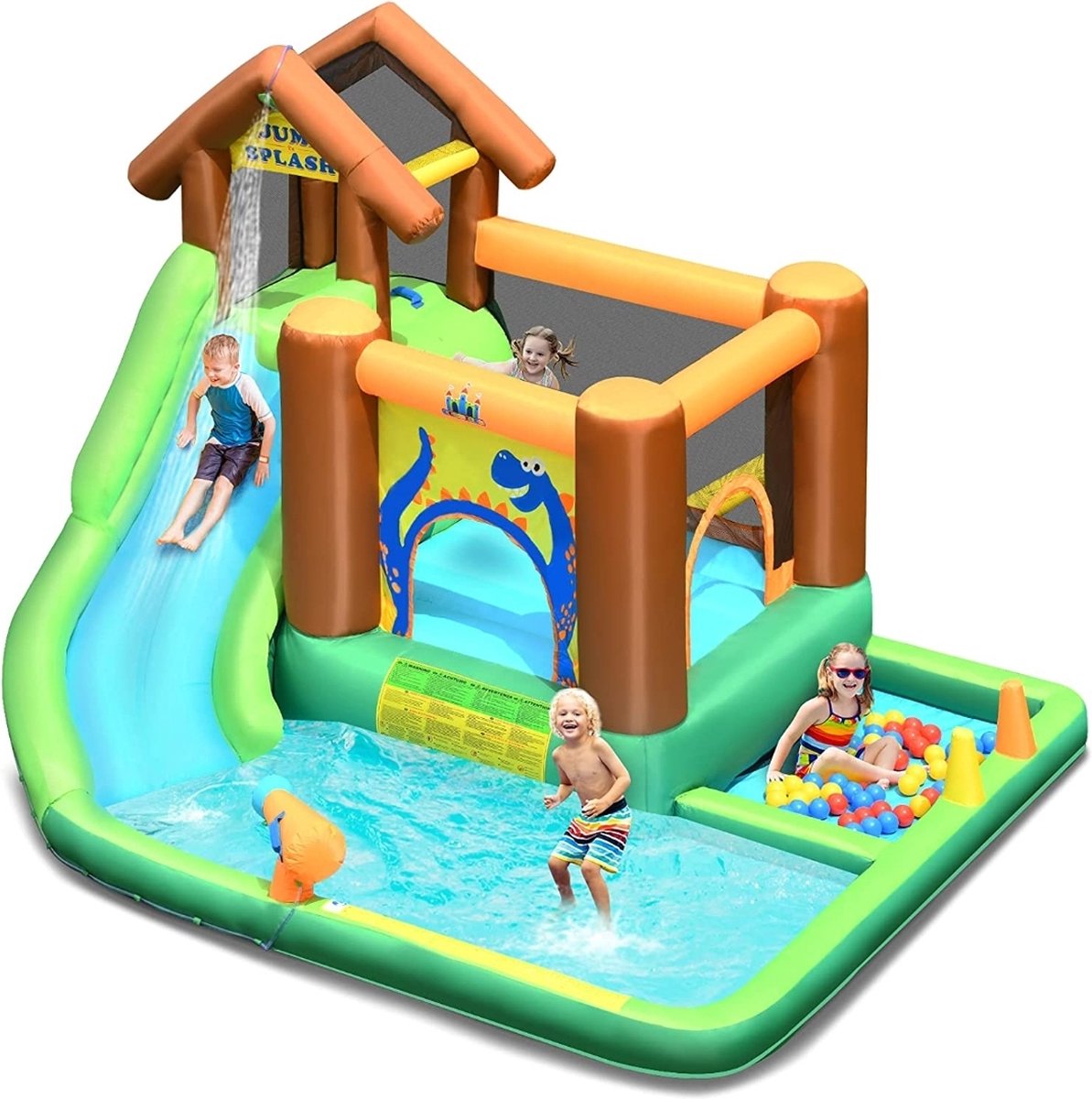 Ontdekking capaciteit Sturen Salilux- Kinderzwembad- Waterglijbaan speelzwembad opblaasbaar  waterspeelcentrum met... | bol.com