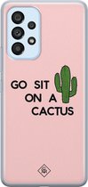 Casimoda® hoesje - Geschikt voor Samsung A33 - Go Sit On A Cactus - Backcover - Siliconen/TPU - Roze