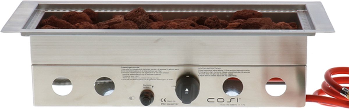 Cosi inbouwbrander 22x60 cm - antraciet