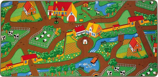 Duoplay Carpet street/farm large 80 x 120 cm — afbeelding 2
