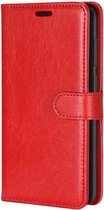 LuxeBass Telefoon Wallet Bookcase voor Samsung Galaxy A22 4G - Portemonnee telefoonhoesje voor Bankpassen - Kunstleer - Siliconen Houder - Magnetische sluiten - Rood - telefoonhoes