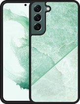 Galaxy S22+ Hardcase hoesje Green Marble - Designed by Cazy