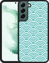 Galaxy S22+ Hardcase hoesje Abstracte Golven - Designed by Cazy