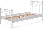 Bed Box Wonen - Kinderbed - Maya - 90x210 - Wit - Metaal - lattenbodem - eenpersoons